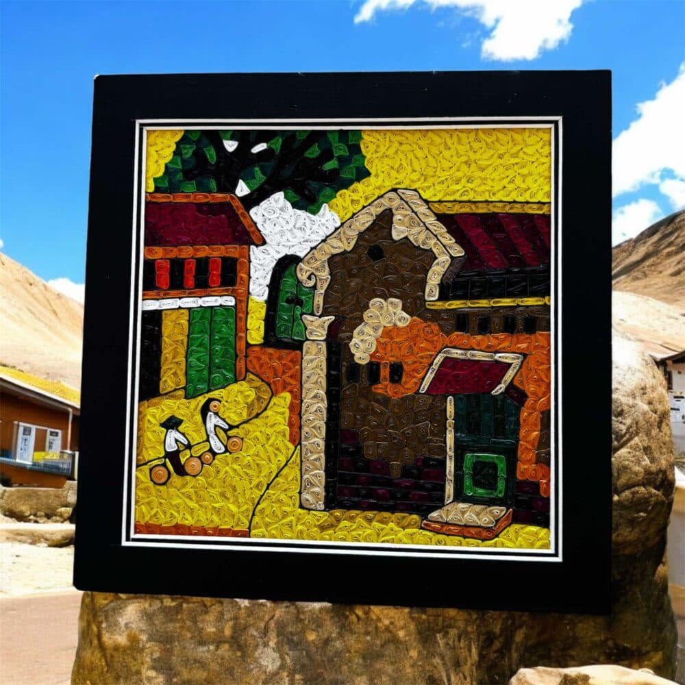 Handmade Paper Scroll Paintings